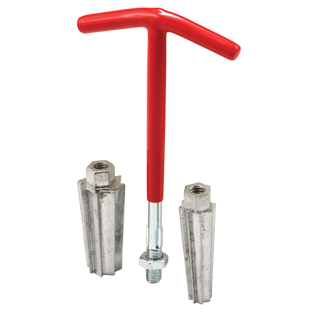 PRIME-LINE 1/2 in. and 3/4 in. Pipe Nipple Extractor, Red 1 Set RP77350